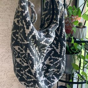 Black and White Hobo Bag